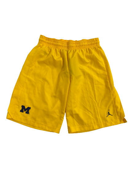 Emily Kiser Michigan Basketball Team-Issued Shorts (Size M)
