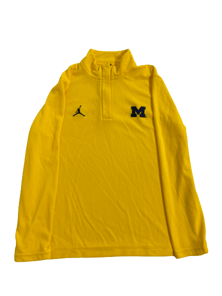 Emily Kiser Michigan Basketball Player-Exclusive Quarter-Zip Pullover (Size Women&