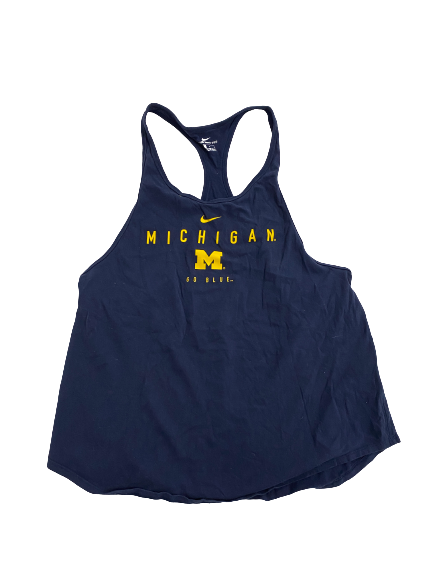 Emily Kiser Michigan Basketball Team-Issued Tank (Size Women&