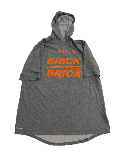 Andre Szmyt Syracuse Football Player-Exclusive Brick By Brick Short Sleeve Hoodie (Size L)