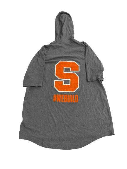 Anthony Queeley Syracuse Football Player Exclusive Pre-Game Warm-Up "BRICK BY BRICK" Short Sleeve Performance Hoodie (Size L)