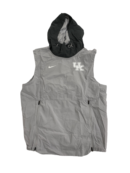 Jordan Anthony Kentucky Football Player-Exclusive Nike Shield Pre-Game Warm-Up Sleeveless Hoodie (Size M)