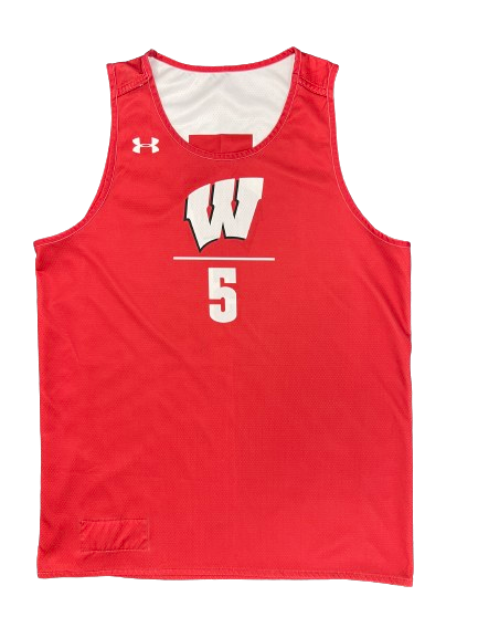 Tyler Wahl Wisconsin Basketball Player Exclusive Practice Jersey (Size XL)