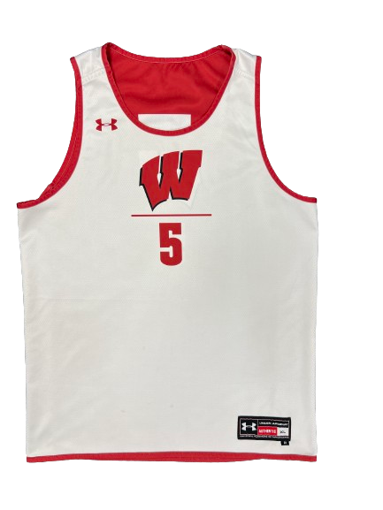 Tyler Wahl Wisconsin Basketball Player Exclusive Practice Jersey (Size XL)