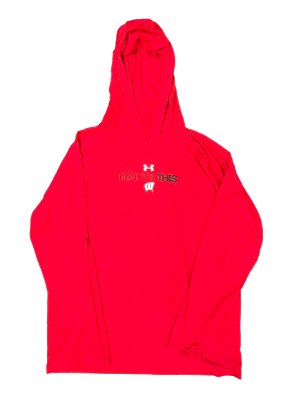 Tyler Wahl Wisconsin Basketball Player Exclusive "Made For This" Performance Hoodie (Size XL)