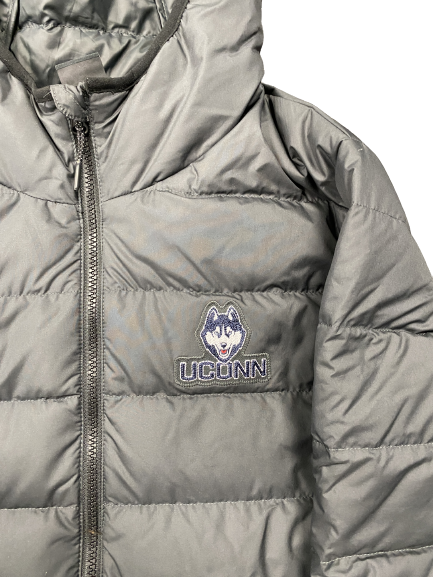 R.J. Cole UCONN Basketball Player-Exclusive Winter Puffer Jacket with GOLD ELITE TAG (Size M) *RARE*