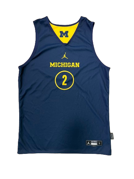 Tray Jackson Michigan Basketball Player Exclusive Reversible Practice Jersey (Size L)