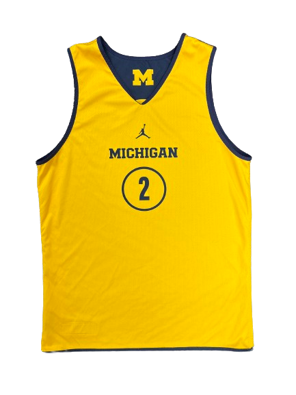 Tray Jackson Michigan Basketball Player Exclusive Reversible Practice Jersey (Size L)