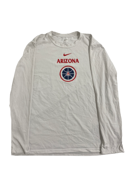 Jordan Mains Arizona Basketball Team-Issued Long Sleeve Shirt (Size XL)