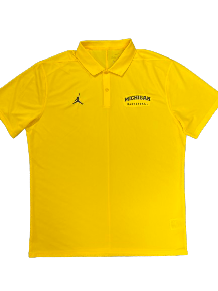 Tray Jackson Michigan Basketball Team Issued Polo Shirt (Size L)