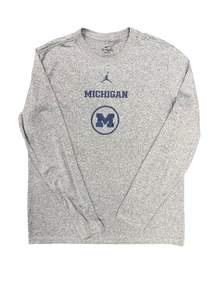 Tray Jackson Michigan Basketball Team Issued Long Sleeve Shirt (Size L)