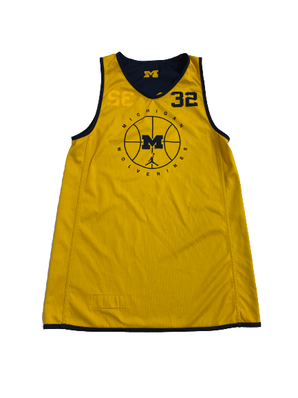 Leigha Brown Michigan Basketball Player-Exclusive Reversible Practice Jersey (Size Women&