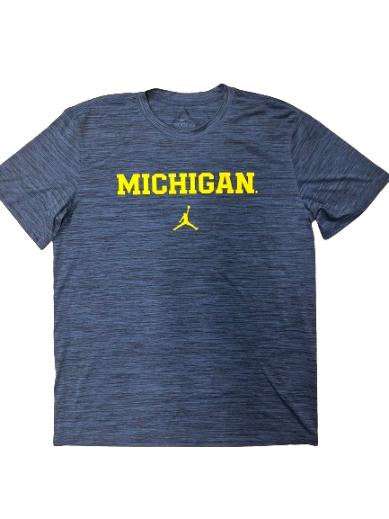 Tray Jackson Michigan Basketball Team Issued Workout Shirt (Size L)