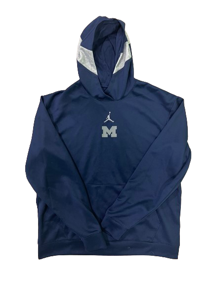 Tray Jackson Michigan Basketball Team Issued Travel Sweatshirt (Size LT)