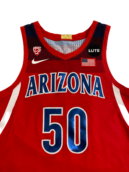 Jordan Mains Arizona Basketball 2020-2021 Season Game Jersey (Size 48)