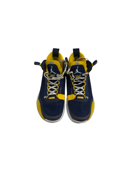 Leigha Brown Michigan Basketball Player-Exclusive Air Jordan XXXIV Shoes (Size Men&