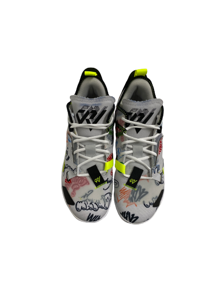 Leigha Brown Michigan Basketball Team-Issued Why Not Zero.4 "Graffiti" Shoes (Size Men&