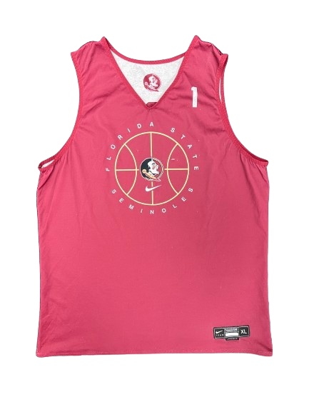 Jalen Warley Florida State Basketball Player Exclusive Reversible Practice Jersey (Size XL)