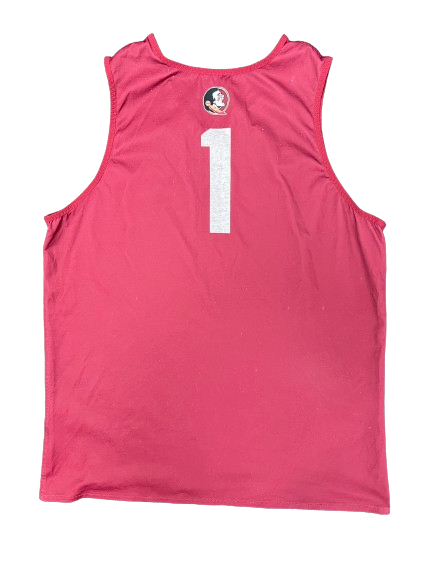 Jalen Warley Florida State Basketball Player Exclusive Reversible Practice Jersey (Size XL)