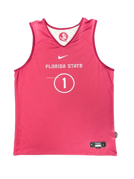 Jalen Warley Florida State Basketball Player Exclusive Reversible Practice Jersey (Size L)