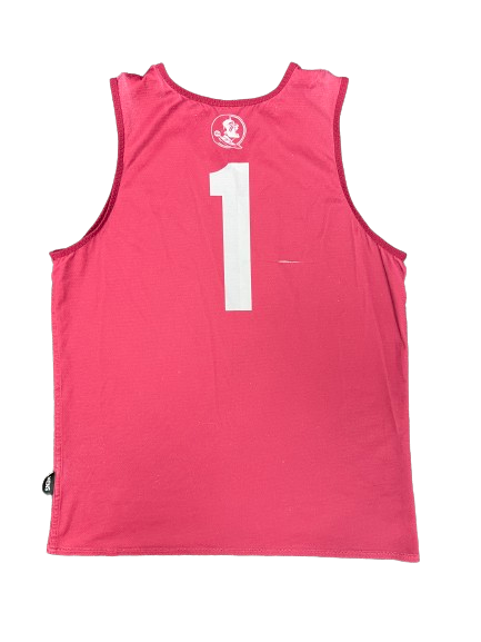 Jalen Warley Florida State Basketball Player Exclusive Reversible Practice Jersey (Size L)