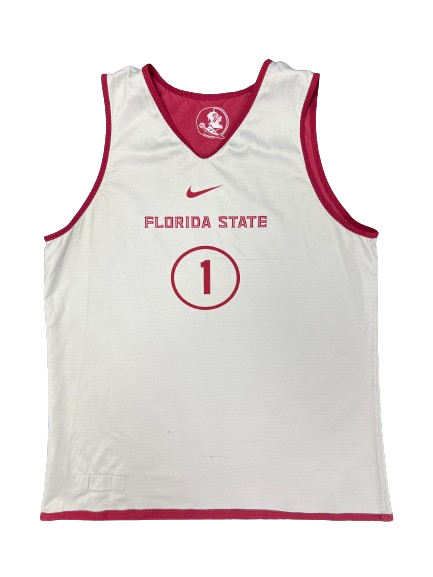 Jalen Warley Florida State Basketball Player Exclusive Reversible Practice Jersey (Size L)