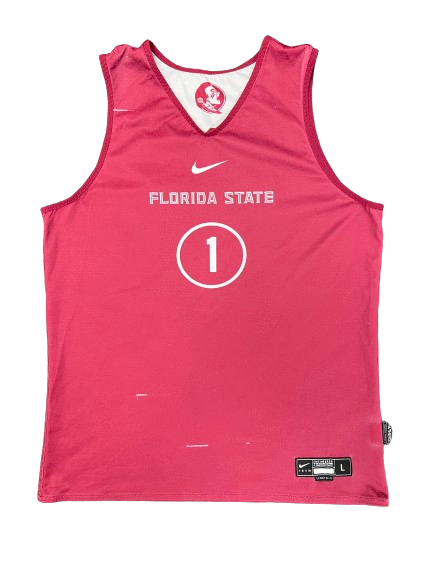 Jalen Warley Florida State Basketball Player Exclusive Reversible Practice Jersey (Size L)