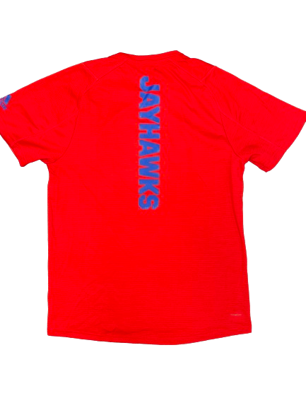 Devon Dotson Kansas Basketball Team Issued Workout Shirt (Size M)