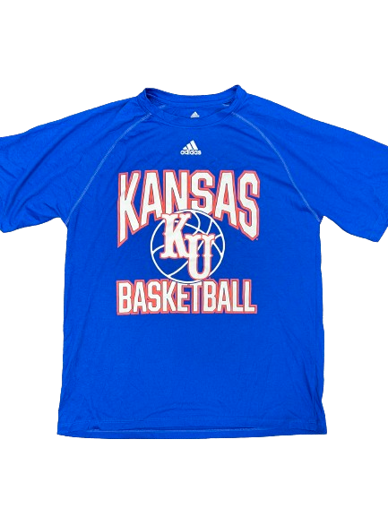 Devon Dotson Kansas Basketball Player Exclusive Workout Shirt (Size S)