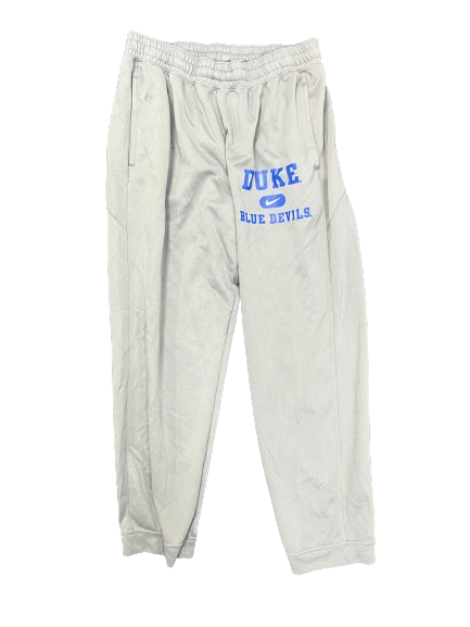 Jaden Schutt Duke Basketball Team Issued Travel Sweatpants (Size L)