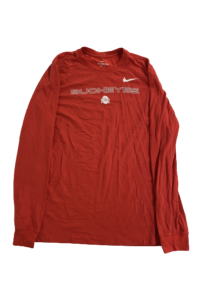Jamari Wheeler Ohio State Basketball Team-Issued Long Sleeve Shirt (Size M)