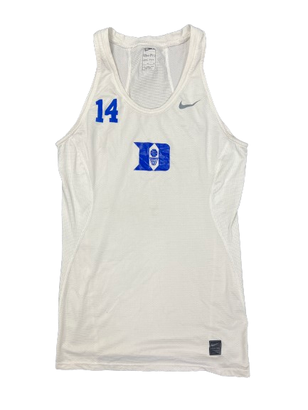 Jaden Schutt Duke Basketball Player Exclusive NIKE PRO COMPRESSION Tank WITH 