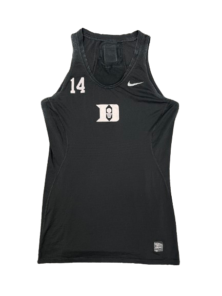 Jaden Schutt Duke Basketball Player Exclusive Nike Pro Compression Tank with 