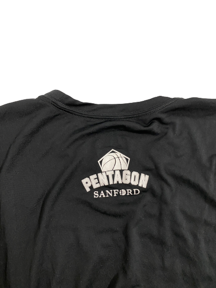 Austin Ash Iowa Basketball Player-Exclusive Sanford Pentagon Long Sleeve Pre-Game Warm-Up Shirt (Size L)