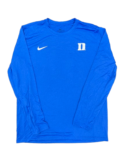 Jaden Schutt Duke Basketball Team Issued Long Sleeve Shirt (Size L)