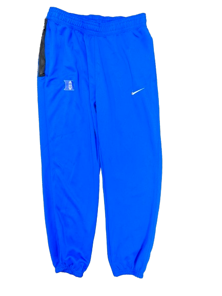 Jaden Schutt Duke Basketball Team Issued Pre-Game Warm-Up Sweatpants (Size LT)