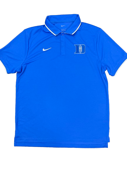 Jaden Schutt Duke Basketball Team Issued Polo Shirt (Size L)