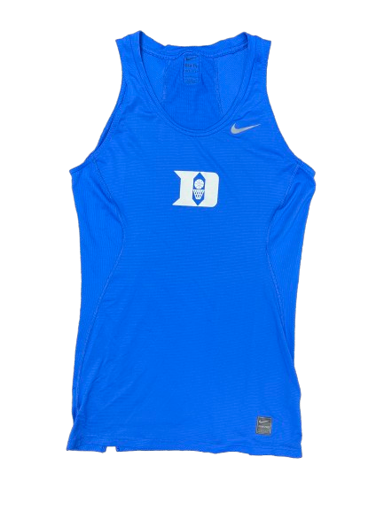 Jaden Schutt Duke Basketball Player Exclusive NIKE PRO COMPRESSION Tank (Size L)
