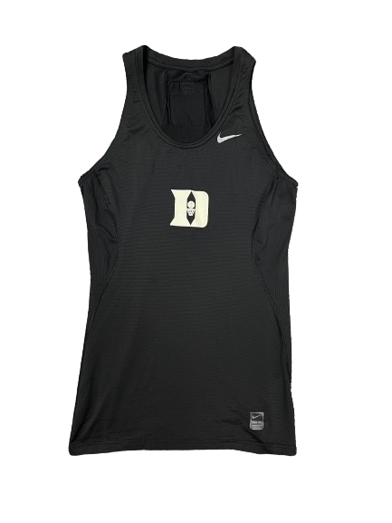 Jaden Schutt Duke Basketball Player Exclusive Nike Pro Compression Tank (Size L)