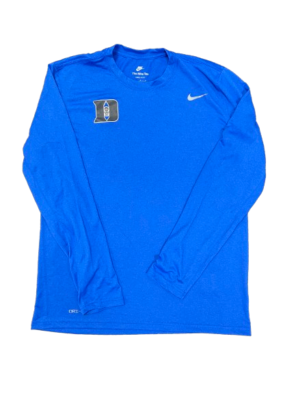 Jaden Schutt Duke Basketball Team Issued Long Sleeve Shirt (Size L)