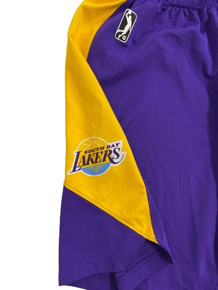 Eli Cain South Bay Lakers Player-Exclusive Practice Shorts (Size L)