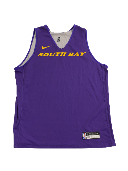Eli Cain South Bay Lakers Player-Exclusive Reversible Practice Jersey (Size XL)