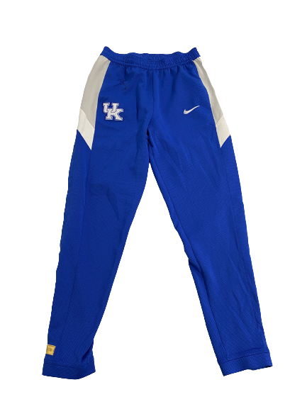 Rhyne Howard Kentucky Basketball Signed Player Exclusive Pre-Game Warm-Up Snap-Off Sweatpants with GOLD ELITE Tag (Size LT)