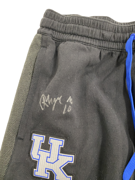 Rhyne Howard Kentucky Basketball Signed Team Issued Sweatpants (Size LT)