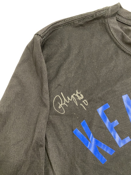 Rhyne Howard Kentucky Basketball Signed Team Issued Long Sleeve Shirt (Size M)
