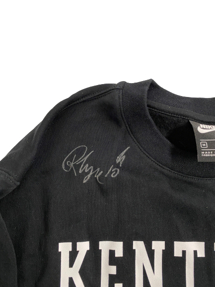 Rhyne Howard Kentucky Basketball Team Issued Signed Crewneck Sweatshirt (Size M)