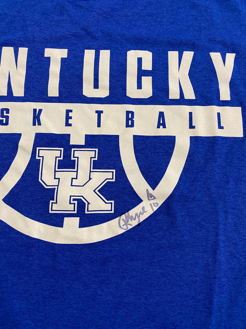 Rhyne Howard Kentucky Basketball Team Issued Signed T-Shirt (Size Women&