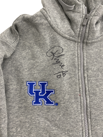 Rhyne Howard Kentucky Basketball Signed Player Exclusive Quarter-Zip Sweatshirt (Size MT)