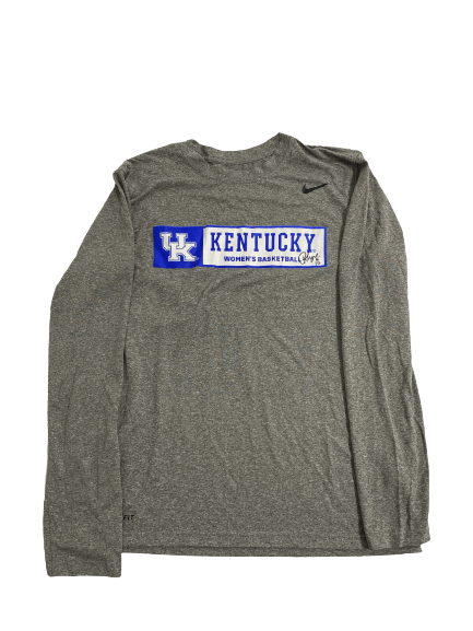 Rhyne Howard Kentucky Basketball Team Issued Signed Long Sleeve Shirt (Size M)