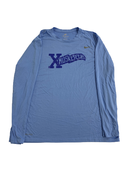 Jack Nunge Xavier Basketball Player-Exclusive Retro Long Sleeve Shirt (Size XXL)